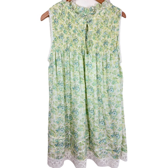 Free People Shea Printed Mini Cottagecore Prairie Dress Size XS Floral - Picture 3 of 8